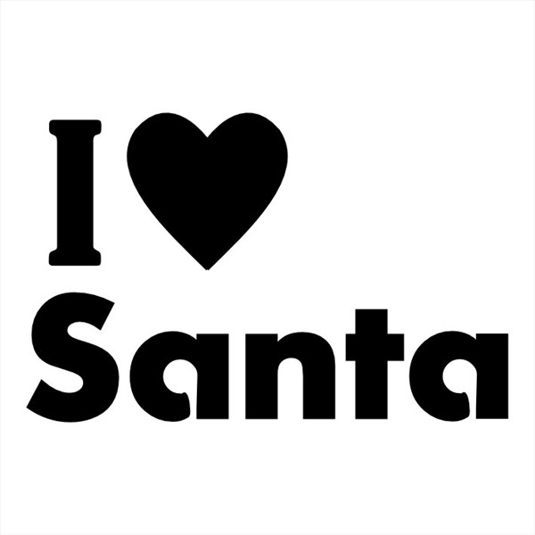 santa wordart glitter tattoo stencil