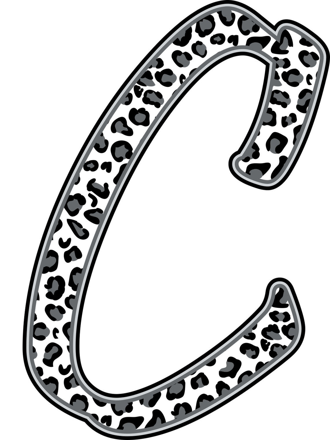 Animal Print Letters Printable Clipart - Free to use Clip Art Resource