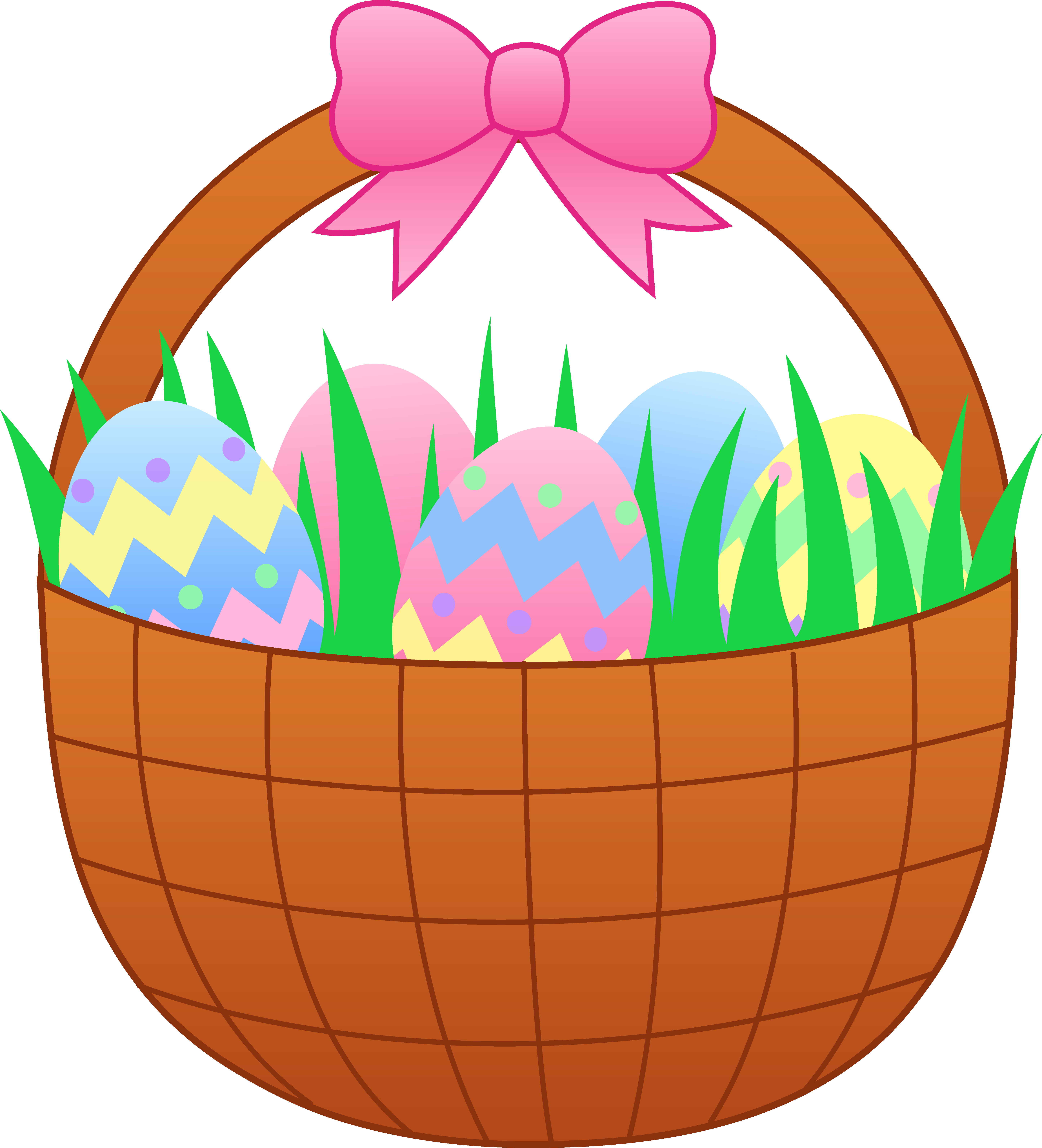 Cute easter basket clipart