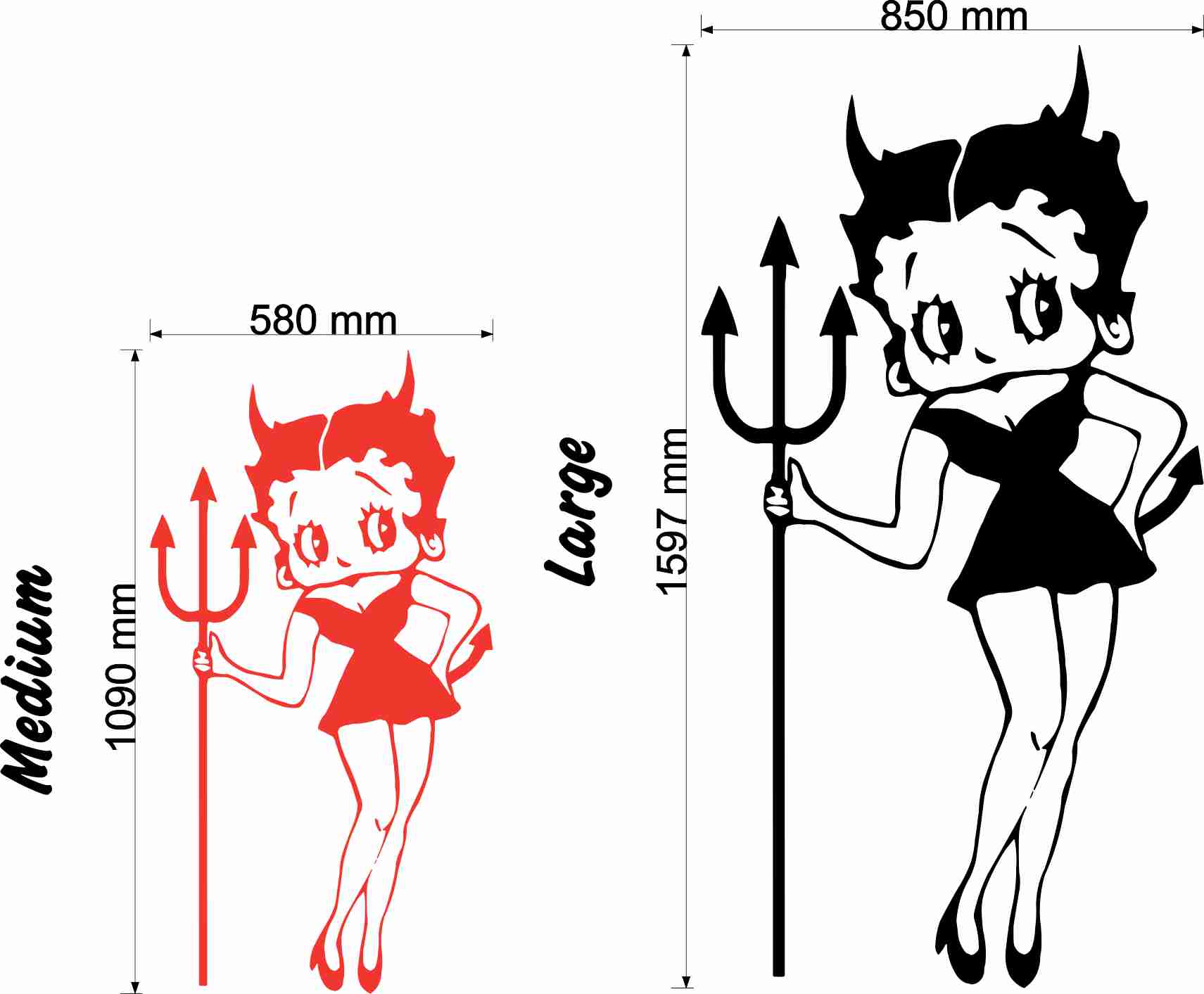 Betty Boop Devil - Wall Decal Wall Stickers & Decals