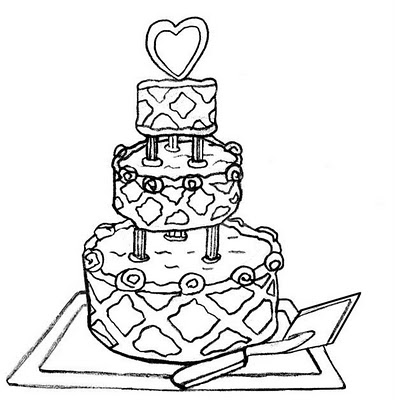 Lake Coloring Cake Ideas and Designs