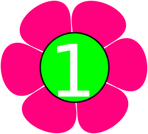 1 Pink Green Flower Clip Art - vector clip art online ...