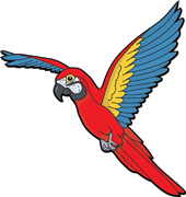 Flying Parrot Clipart - Free Clipart Images