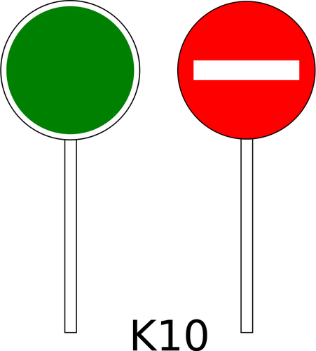 No entry traffic sign on pole color vector drawing | Public domain ...