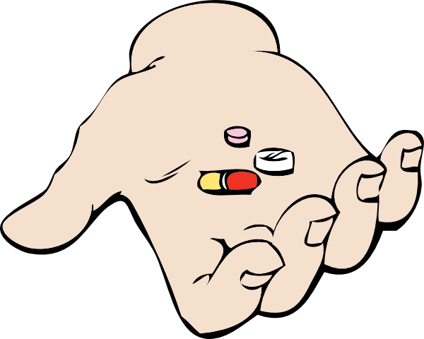 Hand And Pills Clip Art - vector clip art online ...