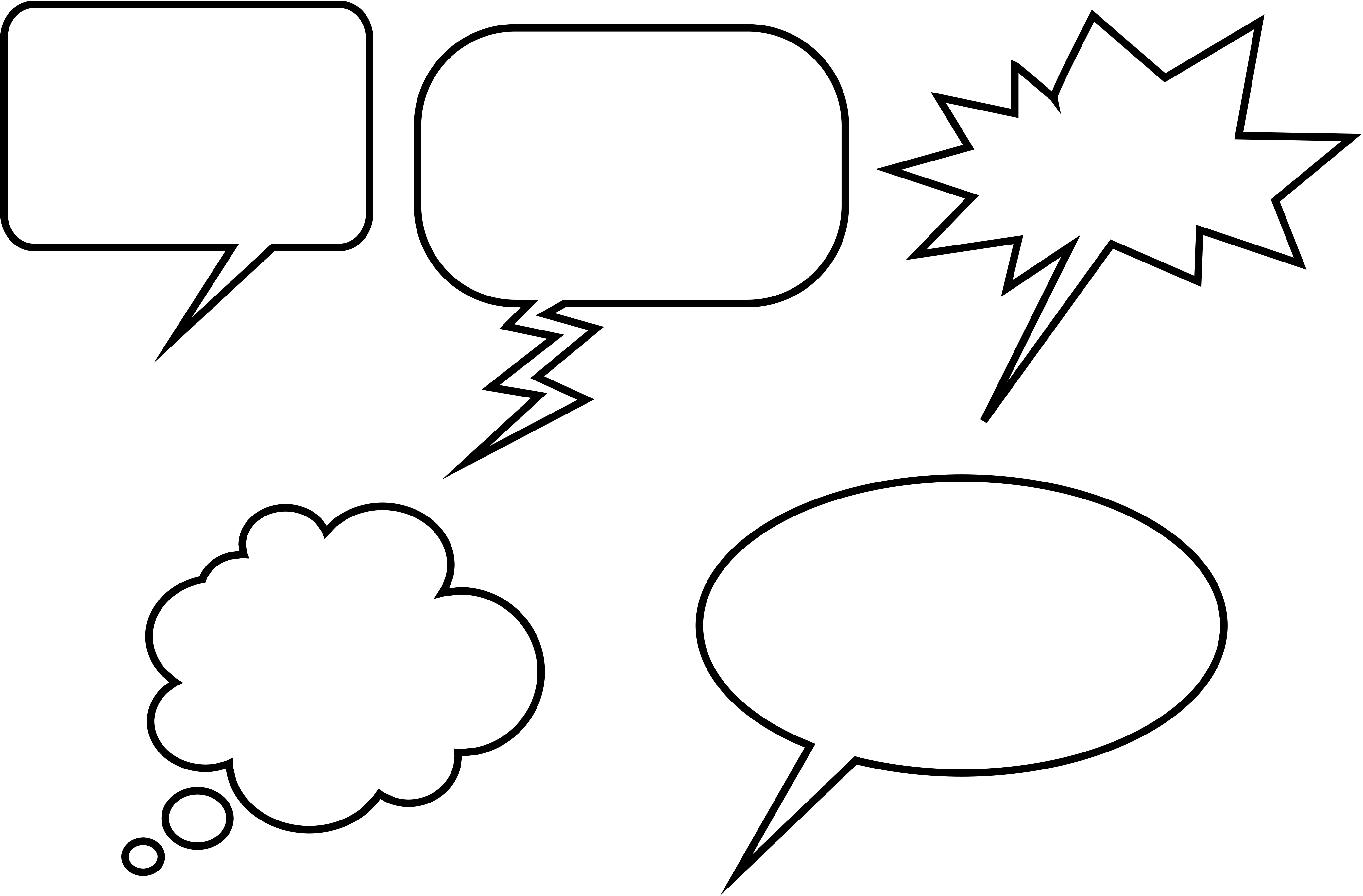 Free Printable Blank Speech Bubbles ClipArt Best