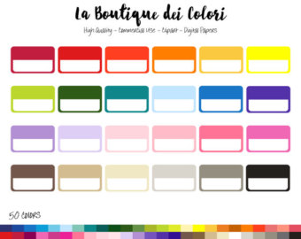 50 Rainbow Kettlebell Clip art Digital by LaBoutiqueDeiColori