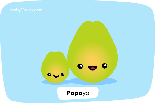 Kawaii Cartoon Papaya Joke | PAPAya, tropical fruit fatherho… | Flickr