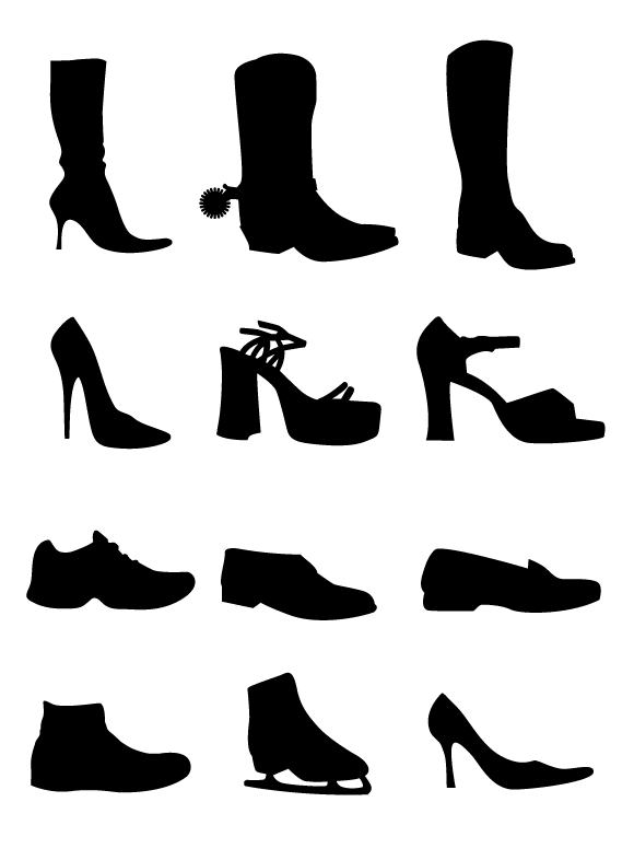 High Heel Silhouettes Clipart