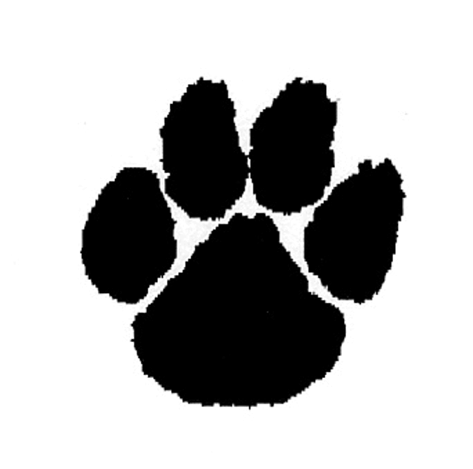 cougar paw print stencil
