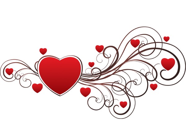 Valentine Heart Swirls - Heart Vector Graphics Art - Free ...