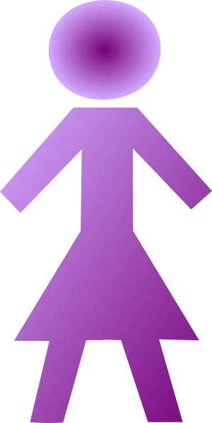 Purple Female Stick Figure clip art - vector clip art online ...