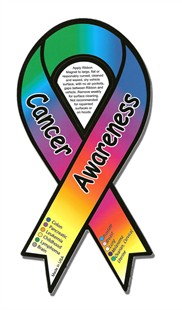 Cancer Color Awareness Magnet - Cancer Ribbon Car Magnet