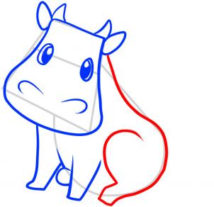 Animals - How to Draw a Cow for Kids