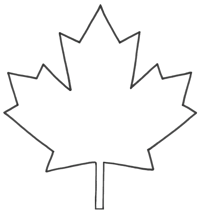 Canadian Flag Clipart Black And White