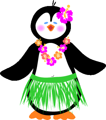 Christmas hula girl clipart