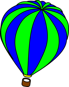 Hot Air Balloon Green Clip Art - vector clip art ...