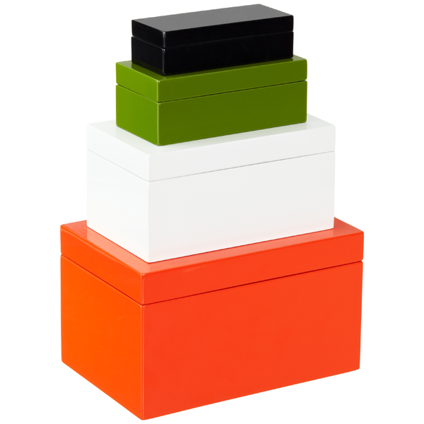 Large Lacquered Rectangular Box | The Container Store