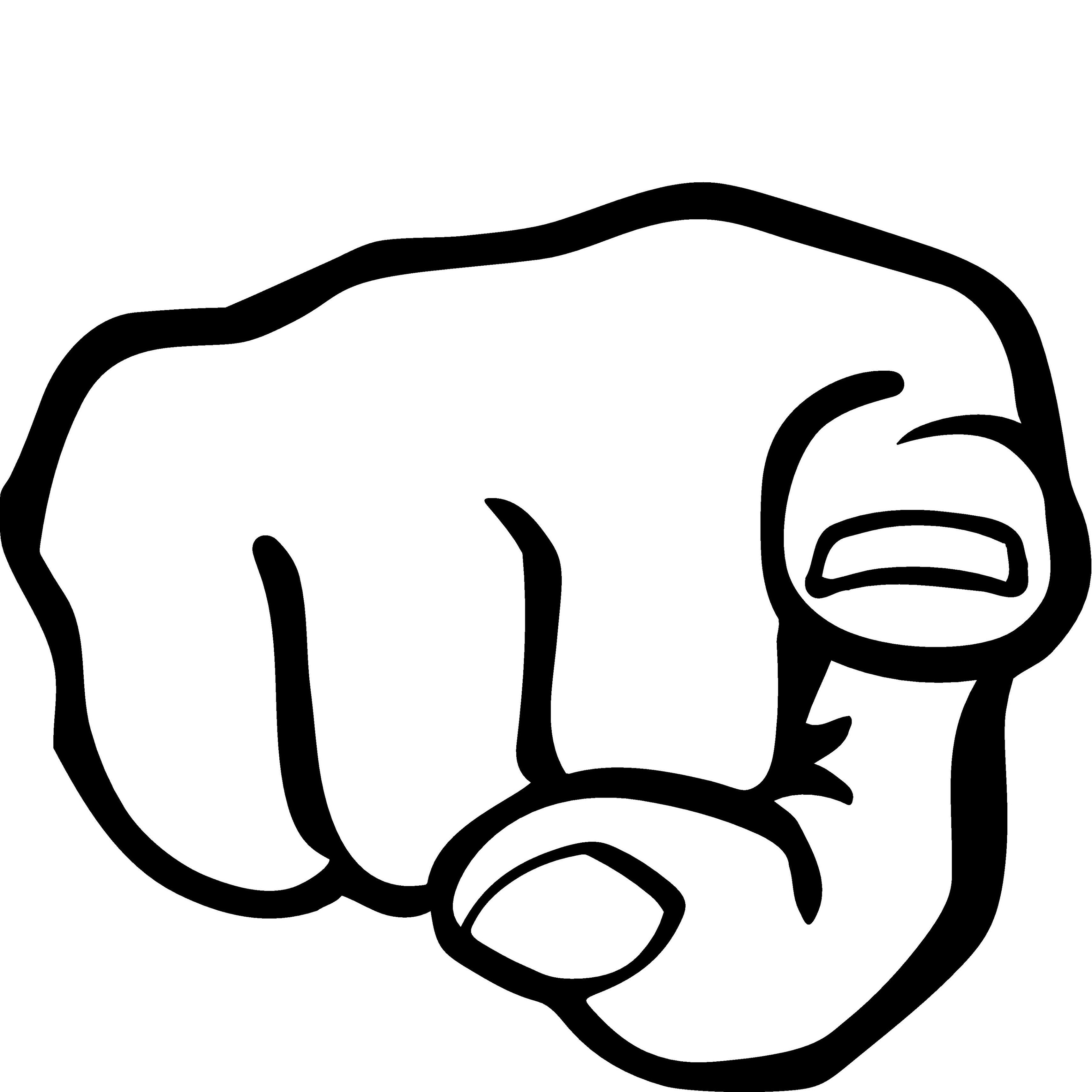Pointing Finger Without Shade Clipart - Free to use Clip Art Resource