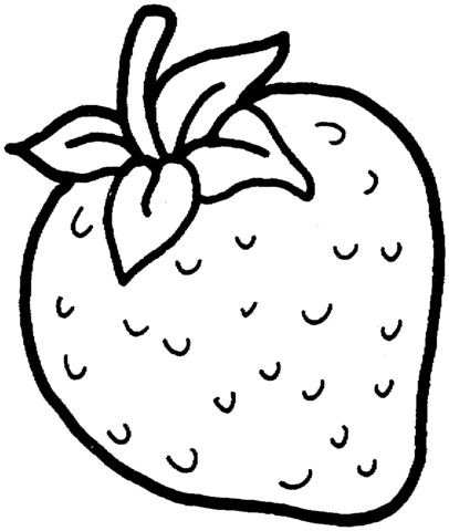 Strawberries on the branch coloring page - Free Printable Coloring ...