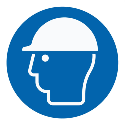 Hard hat picto. REF: M1 - Archer Safety Signs