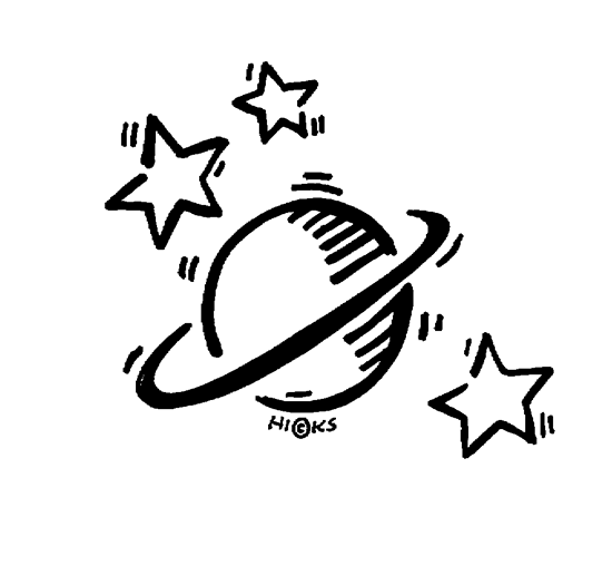 Planet Clip Art Black And White - Free Clipart Images