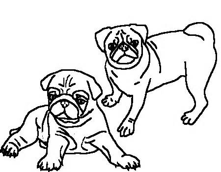 pug coloring sheets pug coloring pages cooloring images - Hedonaut.net