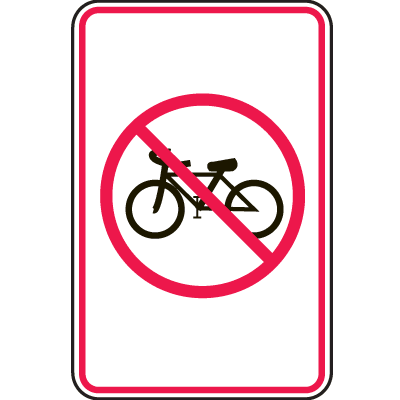 Bike Signs - No Bicycle Sign Graphic, No Bike Sign | Seton | Seton