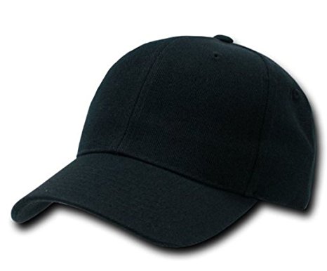 Amazon.com: Plain Adjustable Velcro Baseball Cap (Black): Clothing