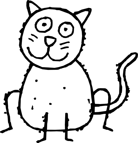 Black And White Cat Cartoon | Free Download Clip Art | Free Clip ...