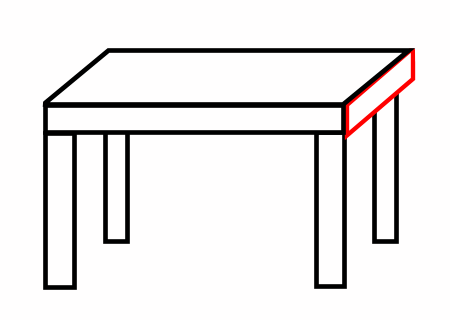 Drawing a cartoon table