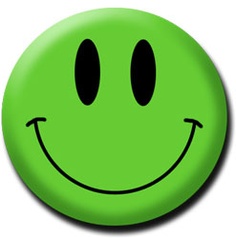 Green happy face clipart