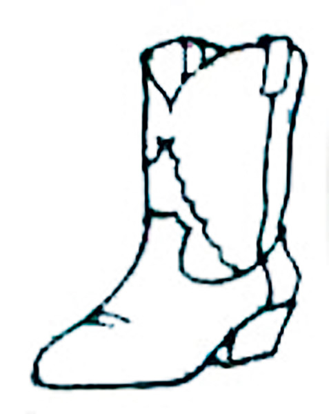 Cowboy Boot Outline - ClipArt Best