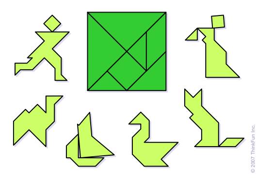 Tangram puzzles printable DUÅ AN Ä?ECH