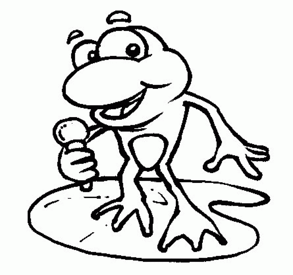 Printable Frog Animals 16th Coloring Pages for Kids