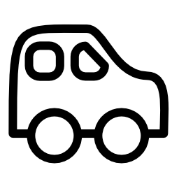 Car baby toy outline vector icon | Free Transport icons
