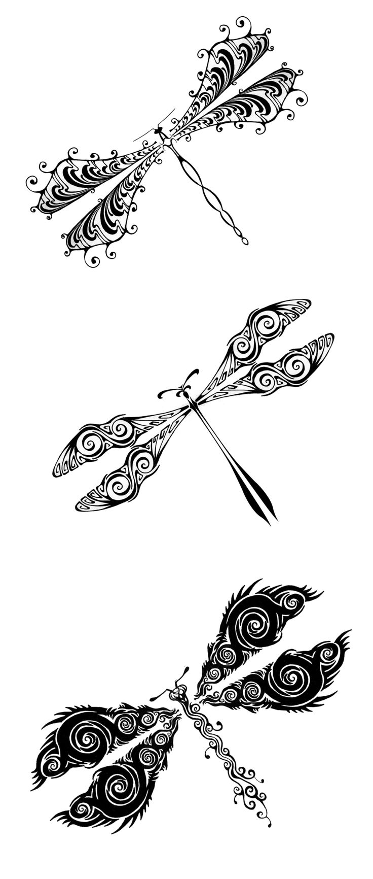 Tribal dragonfly tattoos for my sister | Doodles