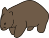 Grey Wombat On Red Background clip art - vector clip art online ...