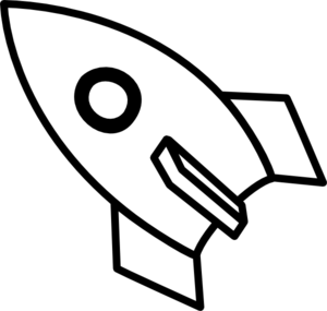 Black & White Rocket clip art - vector clip art online, royalty ...