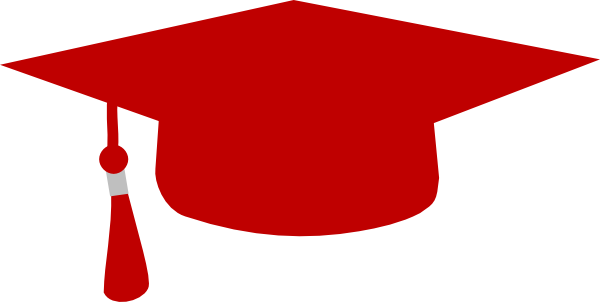 Red Mortarboard Clip Art - vector clip art online ...