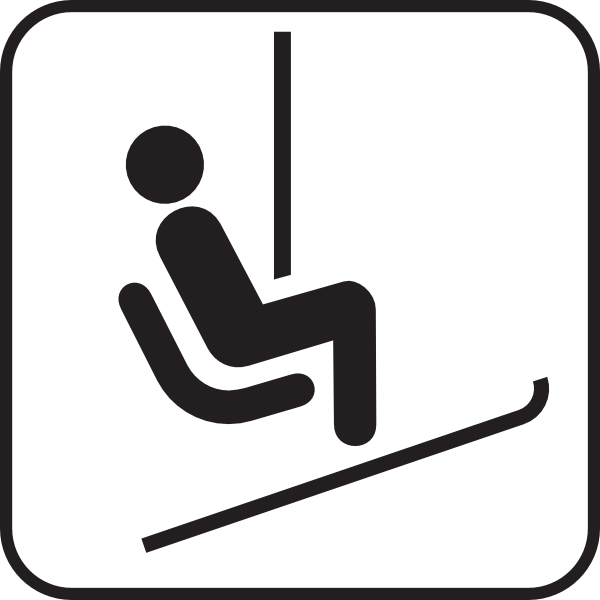 Skier On Ski Lift clip art - vector clip art online, royalty free ...