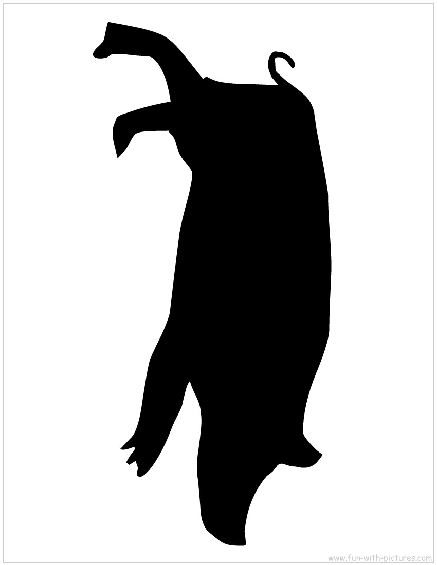 Pig silhouette clipart