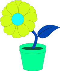 flower in pot - vector Clip Art