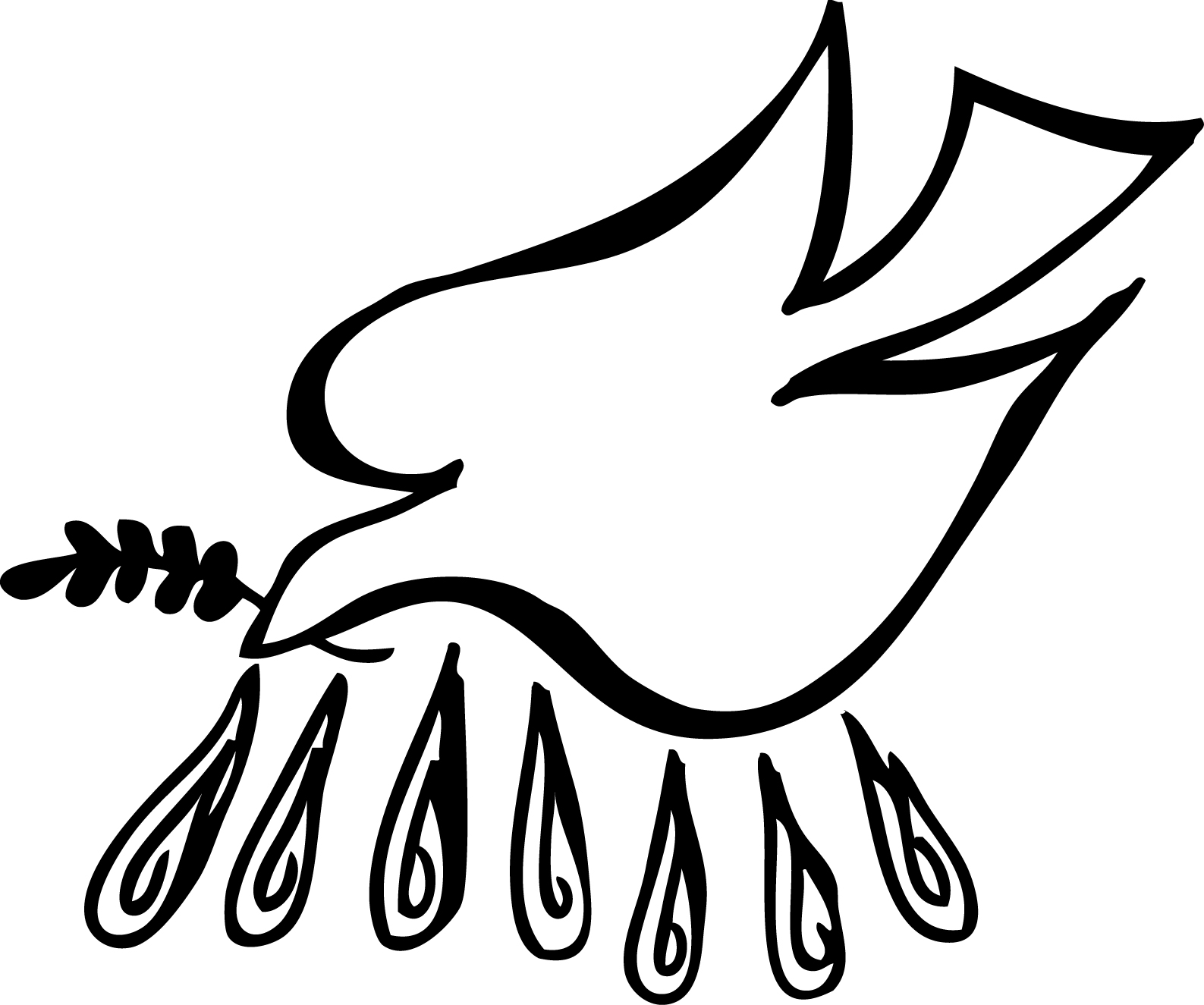 Holy Spirit Dove Coloring Page - Google Twit