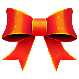 Christmas bow clipart red