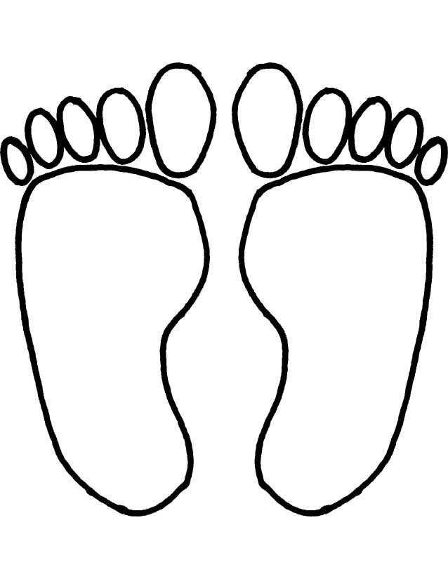 Foot outline clipart