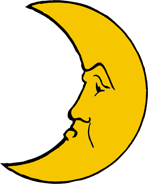 Crescent moon clipart free