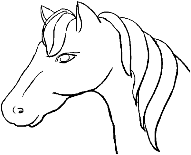 Coloring Book Pages Horse Head