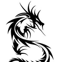 Tribal Dragon Face Blue Black White Pictures, Images & Photos ...