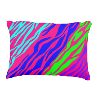 Neon Zebra Pillows - Decorative & Throw Pillows | Zazzle